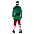 thumbnail image 5 of Men's Christmas Elf Costume Christmas/Women's Santa Claus Costume with Stocking Christmas Tree Coat with Pants/Splicing Dress for House Party, 5 of 7
