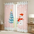 thumbnail image 2 of jejeloiu Merry Christmas Tree Black Out Curtains,Cute Snowman Curtains Pack of 2 (42x63 Each),Ice Cream Dessert Bedroom Curtains For Girls,Breathable Room Decorative, 2 of 6