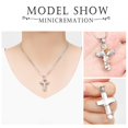 thumbnail image 4 of Rose Cross Cremation Jewelry for Ashes Urn Necklace Lockets for Human Ashes Pet Ashes Holder Necklace Memorial Jewelry, 4 of 6