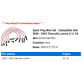 thumbnail image 2 of Spark Plug Wire Set - Compatible with 2000 - 2001 Chevy Lumina 3.1L V6, 2 of 2