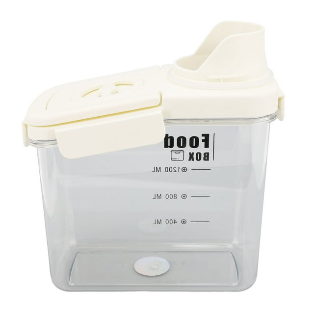 Rice Airtight Dry Food Storage Containers,Rice Storage Bin Cereal Containers Dispenser Rice Storage Bin Cereal Containers Dispenser Clear Food Storage Box Measring Cup for Grain