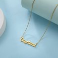 thumbnail image 2 of TEAMER English Name Cayetana Pendant Necklace Silver Gold Stainess Steel Fashion For Women, 2 of 4