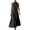 Black, variant on Women Flowy Halter Sleeveless High Neck Maxi Dresses Solid Elegant Boho Beach Vacation Casual Loose A-Line Sundress with Pockets, Black M