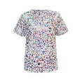 thumbnail image 3 of Kiijoy Girls Leopard Sequin Glitter T-Shirt Short Sleeve Crew Neck T Shirt Unisex Tee Top, 3 of 3