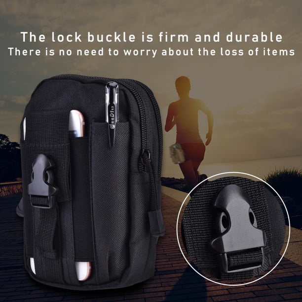 Ri?onera al Aire Libre, Cangurera Bolso Impermeable al Aire Libre del Teléfono Móvil Que Funciona con los del Camuflaje del Viaje, 6.3 * 4.7 * 2.0 Pulgadas(Black) Unbranded TJ05381-06
