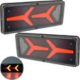 thumbnail image 2 of 2Pcs LED Trailer Lights Rear Tail Lights 24V Dynamic Indicator Stop Light Stop Brake Turn Trailer Light Durable IP67 Waterproof Clear Rear Lamp Reversing Marker Lights for Truck, 2 of 10