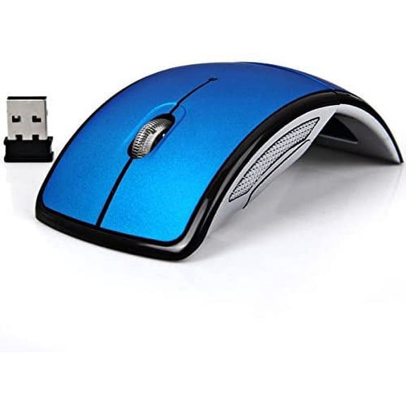 Folding wireless e 2.4GHZ arc Cwith creative gift for Microsoft Laptop Notebook - Blue