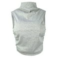 thumbnail image 2 of MORESEC Women's High Neck Sleeveless Crop Top Ruched Casual Holiday Tops Solid Basic Slim Tee Shirts Summer Fashion Clothes, Gray L, 2 of 5