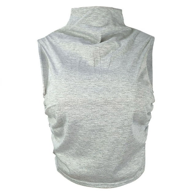Birdeem Mode Femmes Sans Manches T-Shirt Uni Blouse Chemises Gilet Court Ajusté Hauts