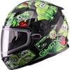 GMAX GM-49Y Attack Youth Snowmobile Helmet Black/Green SM