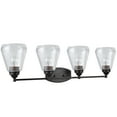 thumbnail image 3 of Aspen Creative 62122-2, Four-Light Metal Bathroom Vanity Wall Light Fixture, 34" Wide, Transitional Design in Oil Rubbed Bronze with Clear Glass Shade, 3 of 6