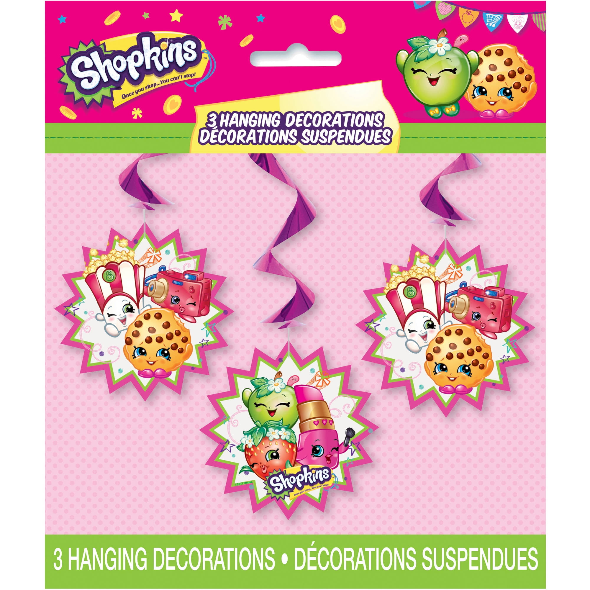 Shopkins Hanging Decorations, 26 in, 3ct