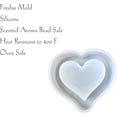 thumbnail image 5 of Heart Outline Hollow Empty Center Ring Freshie Silicone Mold 4 x 4 x 1 inches for Scented Aroma Beads Car Candle, Heat Resistant to 450 F Bake Oven Safe Valentines Day Love, 5 of 5
