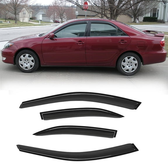 Deebior94236 Original Side Window Wind Deflector,4pc Outside Mount Style Nice Sun Rain Guards Set,Vent Visor fit for 2002-2006 Toyota Camry Sedan