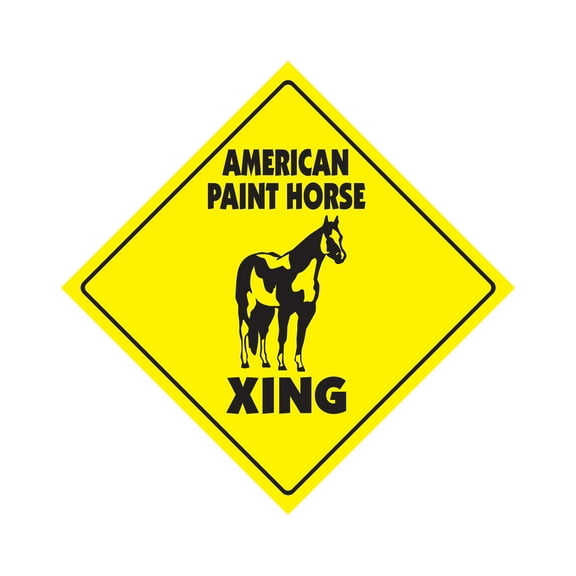 American Paint Horse Crossing Decal Zone Xing | Indoor/Outdoor | 4" Tall animal pony cowboy ranch breeding