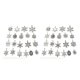 thumbnail image 1 of Minnieouse 1 Juego de decoración de aleación, elementos de copo de nieve, colgante de collar, temática de Navidad, adorno para mujeres, niñas, Plata 40, gemischt 2piezas Minnieouse CBP351445, 1 of 5
