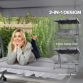 thumbnail image 4 of Outsunny Chaise Balançoire de Patio Extérieure avec Auvent Réglable et Deux Oreillers, 4 of 10