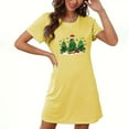 thumbnail image 1 of Chemises à Manches Courtes pour Femmes, Chemise de Nuit Surdimensionnée avec Imprimé Poitrine, 1 of 3
