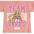 thumbnail image 3 of Barbie - Team Barbie Soccer - Girls Fitted Short Sleeve Graphic T-Shirt, 3 of 5