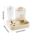 thumbnail image 3 of Automatic Pet Feeder and Water Dispenser Combo for Cats and Small Dogs with Raised Neck Bowl, Large Capacity, Spill-Proof Base, Plastic, Multiple Colors, 3 of 6
