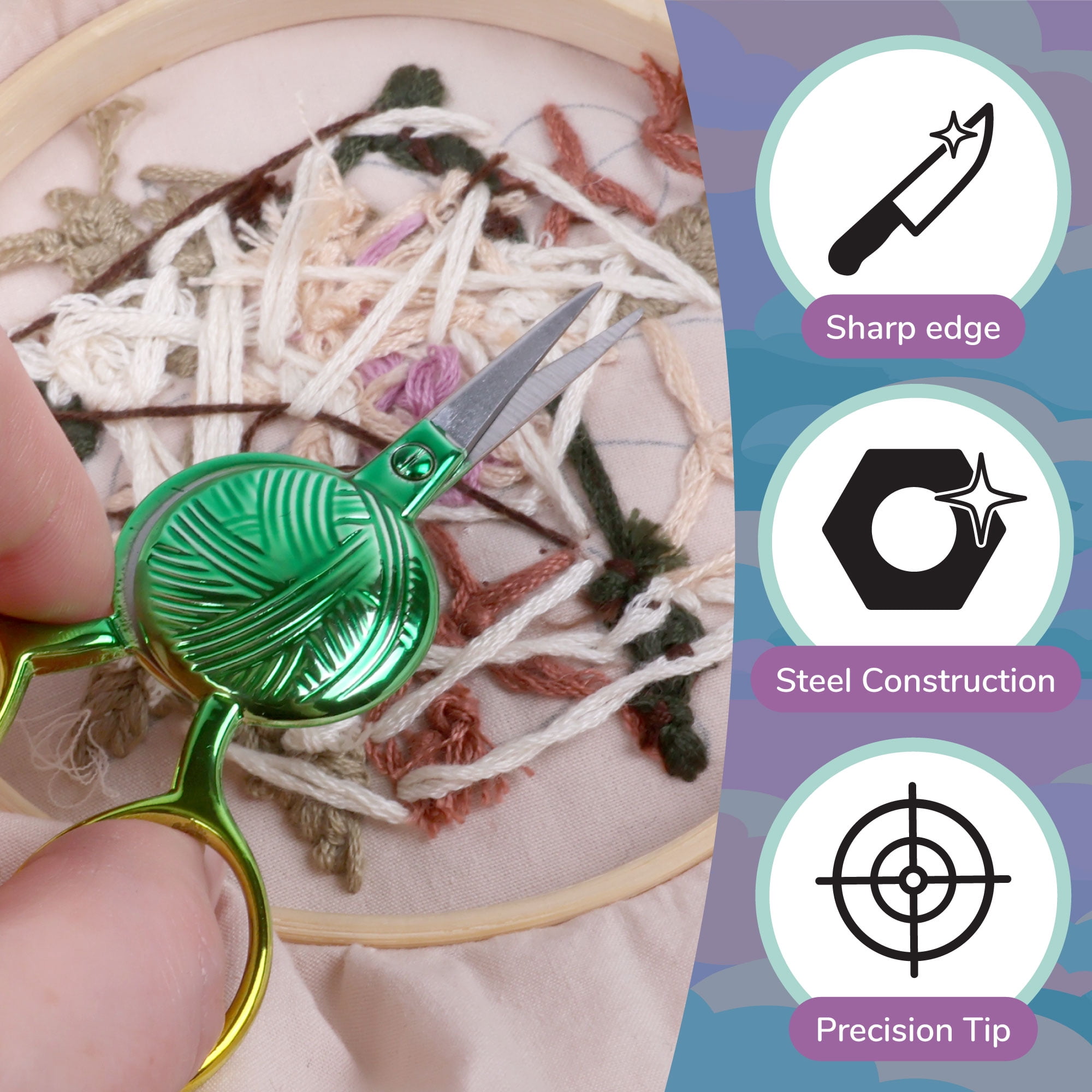 JulbileeYarn Yarn Ball Embroidery Scissors - Lush - 30 Scissors