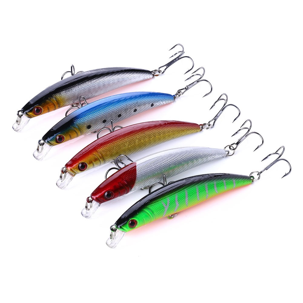 5PC High Quality Imported Artificial Lures 1/2 Half Water 9 cms 8.5 grams Fishing lures Golden Black Bass
