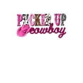 thumbnail image 2 of Women'S Fashion Casual Short Sleeve T-Shirt with "Pucker Up Cowboy" Pink Leopard Print, Polyester Knit Blend with Spandex, Crew Neck, Medium Stretch, All Season Comfort Tee, 2 of 6