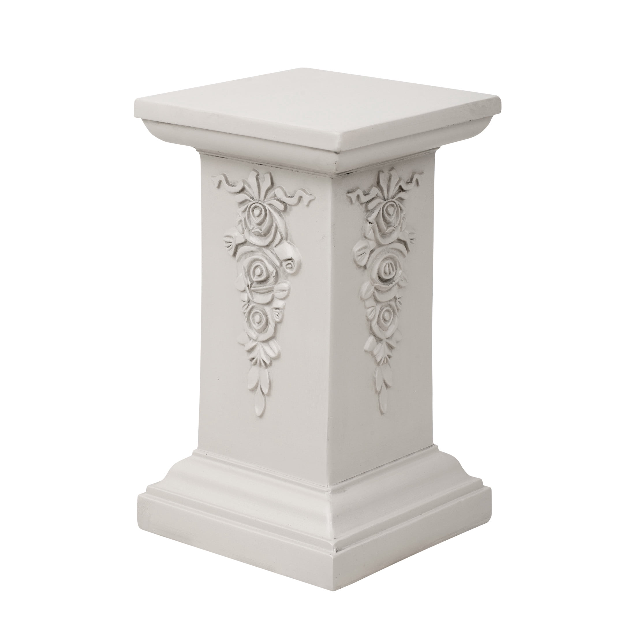 Christopher Knight Home 22.44"H MGO Pedestal Plant Stand, Floral Display Column, Antique White