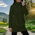thumbnail image 5 of WTOBBY Women's Fashion New Waist Slimming Hooded Hardshell Jacket for Casual Wear, Stylish and Comfortable Outerwear Top,Army Green S, 5 of 8