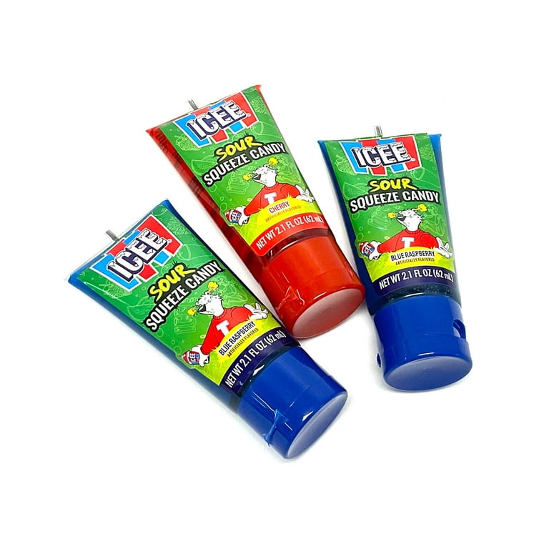 ICEE Sour Squeeze Candy, 2.1 Ounce Tube- 12 Count Display Box