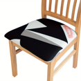 thumbnail image 1 of 1pc Printed Dining Chair Seat Covers Stretchy Removable Washable Upholstered Chair Seat Slipcover Protector, 1 of 1