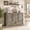 Gray, variant on Gaderth 47" Buffet Cabinet with 5 Drawers, Farmhouse Coffee Bar Cabinet, Sideboard Buffet Storage Cabinet with Adjustable Shelves and Doors, Buffet Table for Dining Room, Kitchen