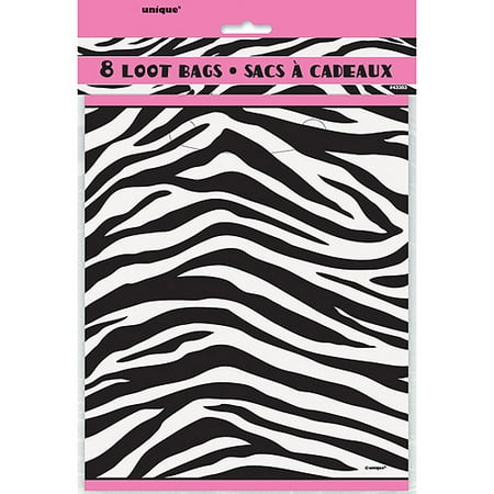 zebra print favor bags