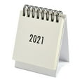thumbnail image 1 of Injueey Calendario de escritorio 2021, en inglés, calendario mensual anual, organizador de Agenda Cuadernos de escritura y cuadernos de bocetos Blanco, 1 of 1