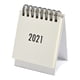 thumbnail image 1 of Inteprter Calendario de escritorio 2021, en inglés, calendario mensual anual, organizador de Agenda Cuadernos de escritura y cuadernos de bocetos Blanco, 1 of 1