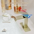 thumbnail image 4 of CASAINC Single Handle Bathroom Faucet, Brushed Gold, 4 of 8