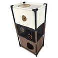 thumbnail image 2 of Pet Life ® 'Kitty-Square' Collapsible Travel Interactive Kitty Cat Tree Maze House Lounger Tunnel Lounge, 2 of 6