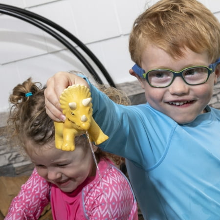 Step2 Dino Showers Gray Plastic Water Table for Toddlers with 13-piece Playset