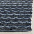 thumbnail image 3 of SAFAVIEH Montauk Harding Geometric Striped Cotton Area Rug, Turquoise/Blue/Black, 6' x 6' Square, 3 of 6