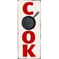thumbnail image 2 of Greene, Taylor 15x32 White Modern Wood Framed Museum Art Print Titled - COOK SIGN F, 2 of 4