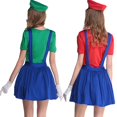 thumbnail image 3 of Disfraz de Super Mario Luigi para adultos y niños, ropa elegante para hombres ARed, 3 of 5