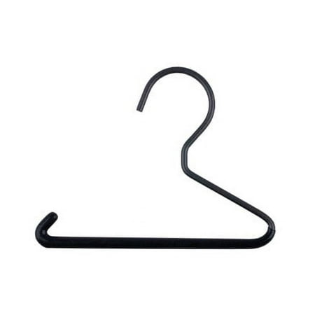 NAHANCO 2MINI, 4 ¾” Mini Rubberized Metal Hanger for Ties/Leggings, Black – 100/Ctn.