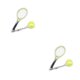 thumbnail image 4 of sweethay Paquete de 6 raquetas de tenis de simulación, llaveros portátiles, colgante deportivo, juego de llavero, suministros, regalos, esposa, verde Type2 NO2 sweethay CBP199968, 4 of 5