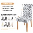 thumbnail image 6 of Dining Chair Slipcovers Set of 4 with Rustic Plaid Print, Washable Polyester Stretch Slipcovers, Removable Seat Protectors for Kitchen or Party Decor, 6 of 7
