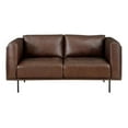 thumbnail image 5 of Lexicon Soren Leather 2-Piece Upholstered Sofa Set in Brown, 5 of 12