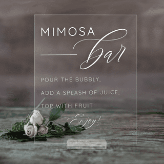 Mimosa Bar Sign | String Lights Rustic