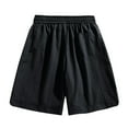 thumbnail image 4 of BXINGOHAI Men's Running Athletic Shorts 5 Inch 2 Pack Gym Workout Shorts Fitted Exercise Hiking Shorts with Pocket Today Black,2XL, 4 of 6