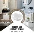 thumbnail image 4 of KFFKFF Oval Basin, 16" x 13.4" Countertop Ceramic Sink, White Above Counter Bathroom Bowl, Modern Design, Securely Packaged for Home, Hotel, Restroom, RV, 4 of 9