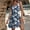 Multicolor, variant on HOMBOM Floral Dresses for Women Mini Hawaiian Sundress Crew Neck Hawaiian Sleeveless Beach Dresses S