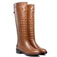thumbnail image 3 of Ferwind Women's Animal Print Tall Boots Chunky Heels Female Adult Tan  7, 3 of 3